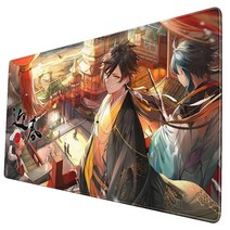 Genshin 임팩트 텍스처 마우스 패드 노트북 컴퓨터 및 PC용 미끄럼 방지 마우스 패드 애니메이션 마우스 패드 게이밍 마우스 패드 게임 전용 40x75cm(cm). Z, Large_Black4