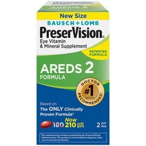 PreserVision 프레저비전 아이 비타민 & 미네랄 AREDS 2 포뮬러 210 소프트젤, 1병, 210 정