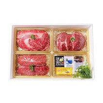 1kg 가득 담은 국내산 소고기 명절 선물 세트, 1kg(등심/안심/채끝/부채)