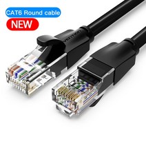 Vention 이더넷 케이블 Cat6 Lan UTP RJ45 네트워크 패치 10m 50m PS PC 인터넷 모뎀 라우터 Cat 6, [01] Round cable, [01] Bundle1, [12] 1M