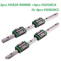 선형 레일 hgr20l 900mm HGH20CA 또는 HGW20CC 블록 4 개 2, [01] HGR20 900MM, [01] HGH20CA