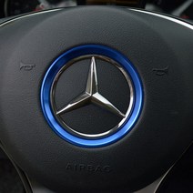 [카르쉐] 벤츠 핸들 엠블럼 혼캡 E클래스 W213 핸들튜닝, 벤츠 E클래스, 레드 대형(67mm)