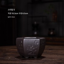 CNTCSM 사각난꽃창포 화훼녹식재 라지 다육분경 작은 도자기, 육각자사매, 크다