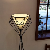 [빛나라닷컴] 에비앙 플로어 장스탠드 인테리어등, 블랙 + LED 전구 8W (전구색) 포함