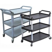 퇴식 카트 플라스틱 모텔 트롤리 밀차 병원 쟁반 운반, 그레이 102X50X97