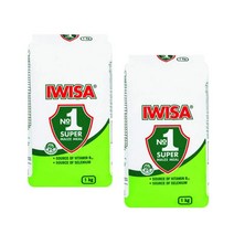 2.2 Pound (Pack of 2) Iwisa No.1 Super Maize Meal | South African Maize Meal Flour | 2kg (2 x 1kg), 1