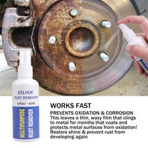 타이어녹제거제 100ML 녹 변환기 자동차 가죽 노즐 윈도우 휠 제거제 부식 방지 스프레이 페인트, 한개옵션0