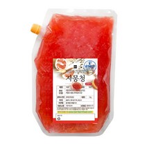 봄봄푸드 1kg 2kg 대용량 과일청 수제청 카페 납품 에이드 스무디 라떼, 자몽청(알갱이)