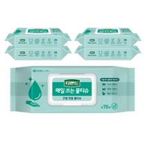 유한킴벌리 디펜드 매일쓰는 물티슈 캡형 70매 5팩