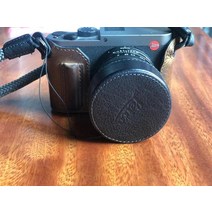 정품 가죽 렌즈 캡 방수 카메라 커버 leica Q typ116 QP LEICA Q2 용, 검정