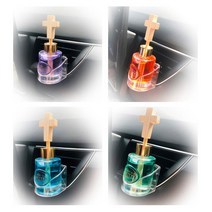 나무십자가 스틱 우드볼증정 차량용 프리티 디퓨저 방향제 4종, 블랙체리