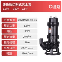 농업용 펌프 수압 오수 수중 슬러지 오폐수 모터 양수기, 주철강화1.5KW/2.5인치-단상220V