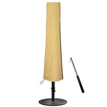 Wrakus 파티오 우산 야외 방수 단순한 그늘막 시장 외부 가구 파라솔 스트레이트 상업용 대형 내구성 지퍼 로드 옥스포드 피트 해변 보물 정원 [미국 직배송], Yellow, Yellow