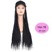 모자 선캡 썬캡 가발 헤어 머리 야구 with 3x box braids 24inch 긴 합성 브레이드 익스텐션 with cap braid wigs for black woman