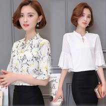 CESS TN965 리본끈 쉬폰 블라우스 7색상 여성