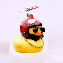 자동차 헬멧과 귀여운 오리 깨진 바람 작은 노란색 오리 자전거 오토바이 헬멧 타고 사이클링 장식 자동차 장식품 액세서리, 하나, Spider-Man