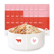 씽크라이크펫 강아지화식 사료 50g, 소+닭(각 12팩씩 / 총 24팩)