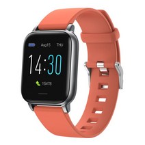 심박계 심박수 측정기 운동 S50 스마트 워치 여성 남성 혈압 심장 박동 건강 시계 온도계 단계 방수, 05 Orange