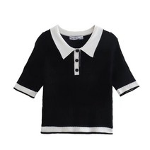 자라 ZARA 스타일 니트스웨터 엘레강스 기질 배색 슬림 티셔츠 WU13R9BN2000