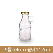 유리병 주스병 손잡이쥬스 200ml 38파이, 흰색, 1개