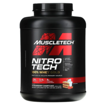 머슬테크 니트로테크 100% 유청 골드 스트로베리 쇼트 케이크 맛 921g 2..28kg, 1개, 기본