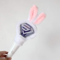 응원봉커버 슈퍼주니어 슈주 2 세대 보조 스틱 램프 커버 핸드 램프 플러시 커버 보조 램프 보호 커버 장식 sj 주변 명소, 램프 커버(램프 없음), 흰 토끼 핑크 귀 (긴 머리)