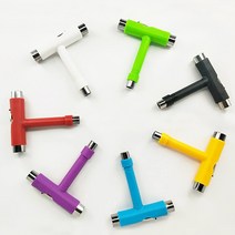 T 모양 스케이트 보드 렌치 키트 다기능 MTB 자전거 전기 스쿠터 수리 도구 미니 L 렌치 스크루 드라이버 조립 액세서리, 보라색