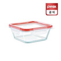 코렐 파이렉스 사각 프레쉬락 4면 밀폐용기 950ml, 단품