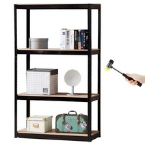 앵글규격 120X150cm / 90X150cm 무볼트 조립식 4단 앵글제작 중량렉 파래트랙선반 파레트렉, 90cm 블랙