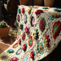 손뜨개블랭킷 뜨개질 만들기 담요 DIY키트 패턴 코바늘뜨기