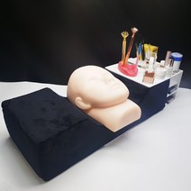 CMCOSMETIC 아크릴 래쉬 테이블 시술 테이블 베개 세트, 아크릴 정리함 단품