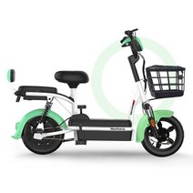 MONTHERIA 성인 전기 자전거 48V 이륜 출퇴근 배달 전동 바이크 B918-01, 20A-여정40~50킬로미터, 녹색