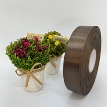 포장 리본 끈 제이제이리본 고밀도주자5mm 76컬러 (길이 45M 90M) 공단리본, 밤색, 5mm(90M)