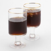 크리스탈 골드라인 고블렛잔 음료잔 카페컵 (280ml/320ml), 크리스탈 고블렛잔 280ml (A형/골드라인)