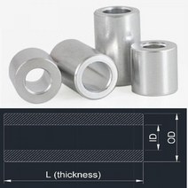 520pcs M3 M4 M5 M6 m8 m10 알루미늄 와셔 부싱 중공 없음 스레드 standoff 스페이서 두께 234568101216mm, m5 10pcs, thickness 16mm