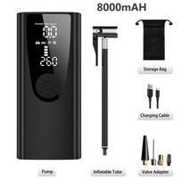 자동차 오토바이 자전거타이어 공기 주입기 8000mah 자동차 공기 압축기 12v 150psi 전기 무선 타이어 팽창기 펌프 휴대용 공기 펌프 자전거 보트 자동 타이어 공, 협력사, ap015 신호 없음, 02 AP015