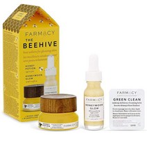 파머시 The Beehive 허니 스킨케어 기프트 세트 미니 사이즈 허니문 글로우 세럼 허니포션 페이스 마스, 3 Piece Set