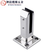 수영장클립 바닥 유리난간대 발코니 펜스 유리클립 브라켓 부품 안전대, 160높이201밝은빛+커버+나사