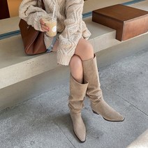 청키 화사 김나영 스웨이드 웨스턴 셔링 부츠 락펑크 갸루패션 술도녀 유아 플랫 이세영 백예린