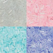 500g 대용량 막대비즈 투명 레인보우 컬러 비즈 공예 목걸이 반지 팔찌 만들기, 3mm, 2