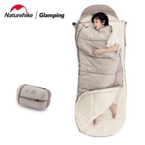 Naturehike 네이처하이크 침낭 아웃도어 보온침낭 차박준비물 캠핑용품점 차박용품 캠핑용품풀세트, 봄여름옐로우 C180 어린이