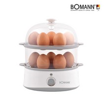 BOMAN 2단 트레이 계란찜기 7구 알람기능 찜전용 테프론코팅 분리형, 7210WG
