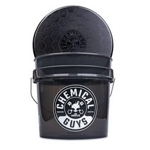 Chemical Guys 헤비 듀티 울트라 클리어 디테일링 버킷 11.4L(4.5갤런) 및 버킷 뚜껑165159, Black