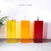 아크릴 디자인박스 다용도 테이블 사이드 소품 수납, 상세 페이지 참고, 그린(4개 세트)