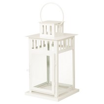 양초L랜턴 화이트 실내외겸용 화이트 보르뷔 28 cm, 기본