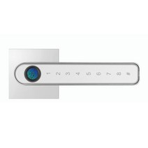 TTLock-앱 전화 원격 제어 스마트 지문 암호 코드 번호 단일 래치 잠금 키 포함 실내 나무 문 사용, 02 Silver