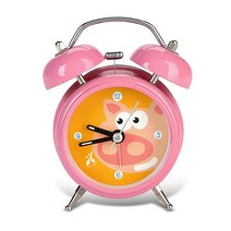 돼지 양 고양이 기린 트윈벨 따르릉 시끄러운 자명종 라이트 메탈 알람시계 동물 탁상시계 유치원 어린이집 초등학생선물 수험생선물 animal table alarm clock, 돼지(pig)
