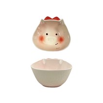 BLOWFISH FUGU밥공기1p/4p 예쁜 밥공기세트 입체 큐트밥그릇 이쁜도자기그릇, 1p, 돼지