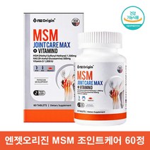 엔젯오리진 관절 MSM n 아세틸 글루코사민 관절에좋은 영양제 식용유황 조인트 케어 디메틸설폰 글로코사민 관절엔 미국 MSM NAG 먹는유황 msn 관절영양제, 60캡슐 x1통