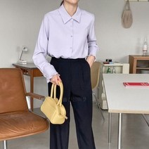 [바보사랑] 여자 정장 프릴 커프스 무지 블라우스[옷자락]